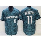 Men's Toronto Blue Jays #11 Bo Bichette Aqua 2023 All Star Cool Base Jersey