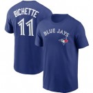 Men's Toronto Blue Jays #11 Bo Bichette Blue Printed T Shirt 112610