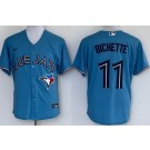 Men's Toronto Blue Jays #11 Bo Bichette Light Blue Cool Base Jersey
