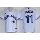 Men's Toronto Blue Jays #11 Bo Bichette White Cool Base Jersey