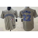 Men's Toronto Blue Jays #22 Ernie Clement Gray Cool Base Jersey