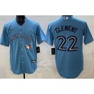 Men's Toronto Blue Jays #22 Ernie Clement Light Blue Cool Base Jersey