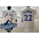 Men's Toronto Blue Jays #22 Ernie Clement White 2025 World Series Cool Base Jersey