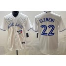 Men's Toronto Blue Jays #22 Ernie Clement White Cool Base Jersey