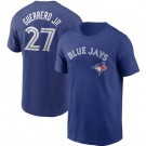 Men's Toronto Blue Jays #27 Vladimir Guerrero Blue Printed T Shirt 112550