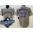 Men's Toronto Blue Jays #27 Vladimir Guerrero Jr Gray 2025 World Series Cool Base Jersey