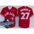 Men's Toronto Blue Jays #27 Vladimir Guerrero Jr Red 2025 World Series Cool Base Jersey