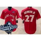 Men's Toronto Blue Jays #27 Vladimir Guerrero Jr Red Alternate 2025 World Series Cool Base Jersey