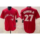 Men's Toronto Blue Jays #27 Vladimir Guerrero Jr Red Alternate Cool Base Jersey
