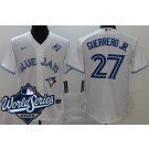 Men's Toronto Blue Jays #27 Vladimir Guerrero Jr White 2025 World Series Cool Base Jersey