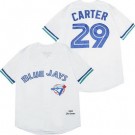 Men's Toronto Blue Jays #29 Joe Carter White 1993 Throwback Jersey