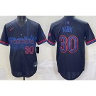 Men's Toronto Blue Jays #30 Alejandro Kirk Black 2024 City Connect Limited Jersey