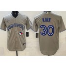 Men's Toronto Blue Jays #30 Alejandro Kirk Gray Cool Base Jersey