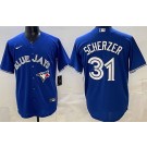 Men's Toronto Blue Jays #31 Max Scherzer Blue Cool Base Jersey