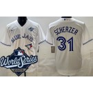 Men's Toronto Blue Jays #31 Max Scherzer White 2025 World Series Cool Base Jersey
