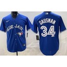 Men's Toronto Blue Jays #34 Kevin Gausman Blue Cool Base Jersey