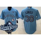 Men's Toronto Blue Jays #38 Nathan Lukes Light Blue 2025 World Series Cool Base Jersey