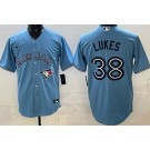 Men's Toronto Blue Jays #38 Nathan Lukes Light Blue Cool Base Jersey