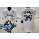 Men's Toronto Blue Jays #39 Trey Yesavage White 2025 World Series Cool Base Jersey