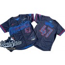 Men's Toronto Blue Jays #47 Addison Barger Black City 2025 World Series Limited Jersey