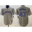 Men's Toronto Blue Jays #47 Addison Barger Gray Cool Base Jersey