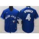 Men's Toronto Blue Jays #4 George Springer Royal Cool Base Jersey