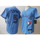 Men's Toronto Blue Jays #5 Santiago Espinal Light Blue Cool Base Jersey