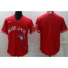 Men's Toronto Blue Jays Blank Red Cool Base Jersey