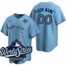 Men's Toronto Blue Jays Custom Light Blue 2025 World Series Cool Base Jersey