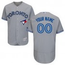 Men's Toronto Blue Jays Customized Gray FlexBase Jersey