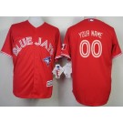 Men's Toronto Blue Jays Customized Red Cool Base Jersey