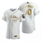 Men's Toronto Blue Jays Customized White Gold 2020 FlexBase Jersey