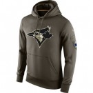 Men's Toronto Blue Jays Green Salute To Service Printed Pullover Hoodie
