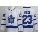 Men's Toronto Maple Leafs #23 Matthew Knies White Authentitc Jersey