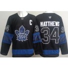 Men's Toronto Maple Leafs #34 Auston Matthews Black Alternate Authentic Jersey