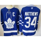 Men's Toronto Maple Leafs #34 Auston Matthews Blue Fanatics Authentic Jersey
