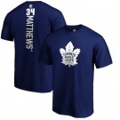 Men's Toronto Maple Leafs #34 Auston Matthews Blue Printed T Shirt 112641