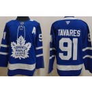 Men's Toronto Maple Leafs #91 John Tavares Blue Authentitc Jersey