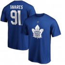 Men's Toronto Maple Leafs #91 John Tavares Blue Printed T Shirt 112640