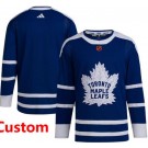 Men's Toronto Maple Leafs Customized Blue 2022 Reverse Retro Authentic Jersey