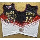 Men's Toronto Raptors #15 Vince Carter Black Red White 1998 Independence Day Authentic Jersey