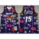 Men's Toronto Raptors #15 Vince Carter Purple Doodle Swingman Jersey