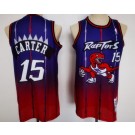 Men's Toronto Raptors #15 Vince Carter Purple Red Throwback Swingman Jersey