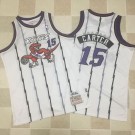 Men's Toronto Raptors #15 Vince Carter White Throwback Authentic Jersey