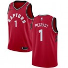 Men's Toronto Raptors #1 Tracy McGrady Red Icon Hot Press Jersey