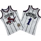 Men's Toronto Raptors #1 Tracy McGrady White 1998 Throwback Swingman Jersey