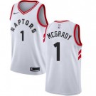 Men's Toronto Raptors #1 Tracy McGrady White Icon Hot Press Jersey