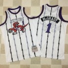 Men's Toronto Raptors #1 Tracy McGrady White Throwback Authentic Jersey