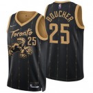 Men's Toronto Raptors #25 Chris Boucher Black City Diamond 75th Icon Hot Press Jersey