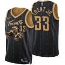 Men's Toronto Raptors #33 Gary Trent Jr Black City Diamond 75th Icon Hot Press Jersey